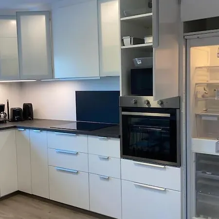 Moderne Og Fullt Utstyrt 3-rom Hageleilighet Sentrum Naer