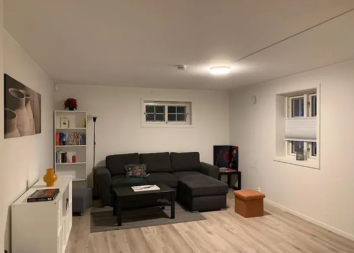 Moderne Og Fullt Utstyrt 3-rom Hageleilighet Sentrum Naer